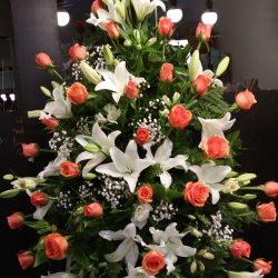 Palma de defunción de Lilium y Rosas (pequeña)